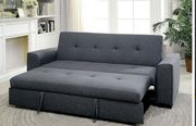 Gray linen fabric pull-out sofa bed by Furniture of America additional picture 2