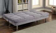 Gray microfiber sofa bed additional photo 2 of 1