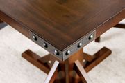 Brown cherry finish counter height table w/ trim additional photo 2 of 7