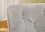 Silver/ gray button tufted backs chair by Furniture of America additional picture 2