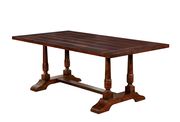Brown cherry finish casual style dining table by Furniture of America additional picture 2