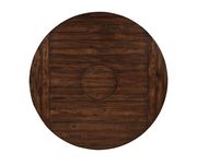 Parson style round walnut wood dining table by Furniture of America additional picture 2
