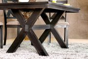 Black finish transitional style dining table additional photo 2 of 3