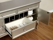 Contemporary glass insert glam style server additional photo 2 of 1