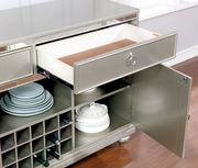 Silver gray glam style kitchen buffet / server by Furniture of America additional picture 3
