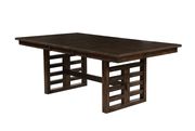 Transitional style walnut wood dining table by Furniture of America additional picture 3