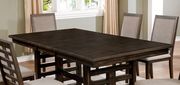 Transitional style walnut wood dining table by Furniture of America additional picture 4