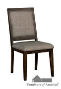 Transitional style walnut wood dining chair by Furniture of America additional picture 3