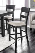 Brushed black/ivory couter height table w/ leafs by Furniture of America additional picture 3