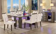 Led lights dining table in gray finish by Furniture of America additional picture 2