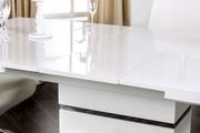 Contemporary white gloss finish dining table additional photo 3 of 6