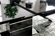 Contemporary black gloss finish dining table by Furniture of America additional picture 2