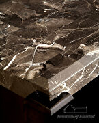 Genuine marble server in black finish by Furniture of America additional picture 2
