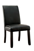 Casual style black leatherette chair additional photo 2 of 1