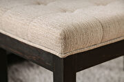 Beige fabric-upholstered bench by Furniture of America additional picture 2