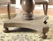Rustic dark oak finish round top table by Furniture of America additional picture 3