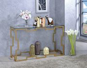 Gold/glass contemporary coffee table by Furniture of America additional picture 2