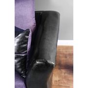 Leatherette/chenille fabric contemporary loveseat by Furniture of America additional picture 2