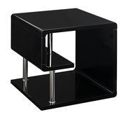 Black contemporary glossy coffee table by Furniture of America additional picture 3