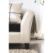 Leatherette/chenille fabric contemporary loveseat by Furniture of America additional picture 3