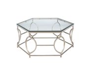 Metal/glass coffee table in contemporary style additional photo 4 of 4