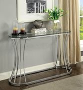 Round glass top / metal base modern coffee table by Furniture of America additional picture 3