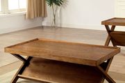 Light oak x-shape base coffee table by Furniture of America additional picture 4