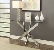 Criss cross base table w/ glass top by Furniture of America additional picture 2