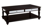 3pcs espresso coffee table set w/ mirrored inserts by Furniture of America additional picture 3