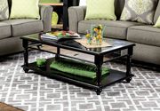 3pcs espresso coffee table set w/ mirrored inserts by Furniture of America additional picture 5