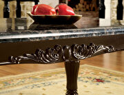 Espresso faux marble top sofa table by Furniture of America additional picture 2
