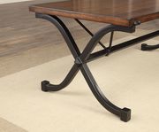 Dark oak / metal legs 3pcs coffee table set by Furniture of America additional picture 2