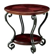 Traditional classic oval coffee table w/ glass insert by Furniture of America additional picture 4