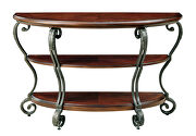 Traditional classic sofa table w/ glass insert by Furniture of America additional picture 2