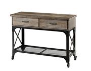 Distressed gray industrial style metal coffee table by Furniture of America additional picture 9