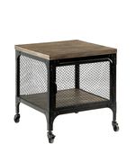 Distressed gray industrial style metal coffee table by Furniture of America additional picture 10