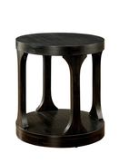 Antique black round shape coffee table by Furniture of America additional picture 3