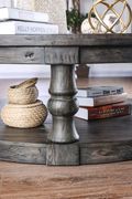 Antique gray solid wood round coffee table by Furniture of America additional picture 2