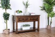 Walnut carved wood coffee table w/ drawers by Furniture of America additional picture 5