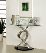 Stainless steel / tempred glass top coffee table by Furniture of America additional picture 2