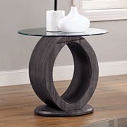 Oval high gloss base / glass top modern coffee table by Furniture of America additional picture 6