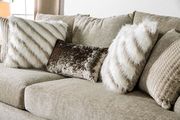 Transitional style beige woven fabric sofa additional photo 5 of 7