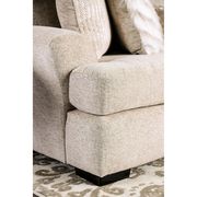 Transitional style beige woven fabric chair additional photo 3 of 2