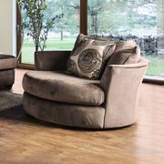 Brown soft microfiber US-made casual style sofa by Furniture of America additional picture 8