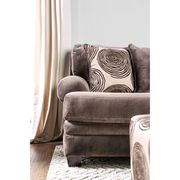 Brown soft microfiber US-made casual style loveseat by Furniture of America additional picture 3