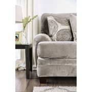 Gray soft microfiber us-made casual style loveseat by Furniture of America additional picture 2