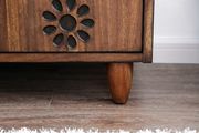 Floral pattern solid natural wood TV Stand by Furniture of America additional picture 5