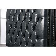 Tuxedo design dark gray leatherette sofa by Furniture of America additional picture 5