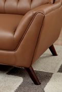 Camel brown leather match tufted back sofa by Furniture of America additional picture 4