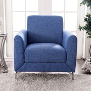 Blue linen-like fabric contemporary chair by Furniture of America additional picture 2